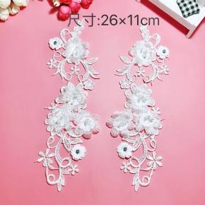 Wedding dress shoe material decorative cloth sticker