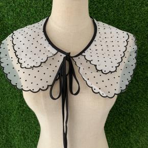 Polka Dot Double Lace Fake Collar