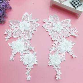 Water Soluble Lace Hand Beaded Flower 