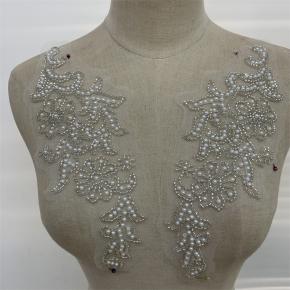 Pearl three-dimensional mesh single flower wedding dress dress accessories