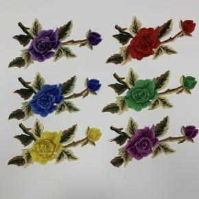 Embroidered rose decals