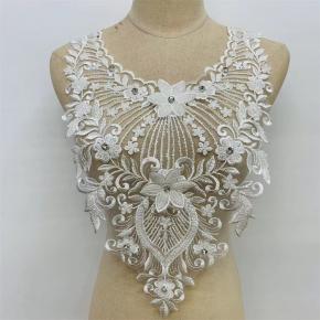 Embroidered front collar