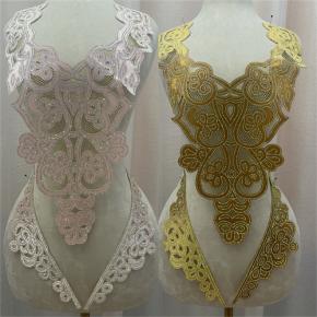 Velvet Fabric With Hot-fix Rhinestones On Collar