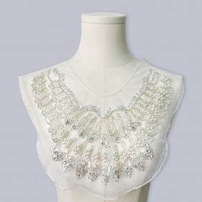 Heavy industry nails pearl rhinestone lace dress neckline accessories clothing accessories