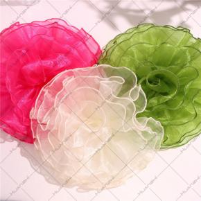 28CM organza three-dimensional corsage accessories oversized flower curling brooch dress clothing accessories