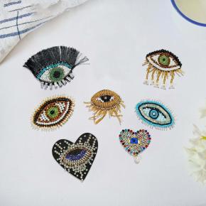 Handmade beaded eye patch Angel Eye Clothing Bag Accessories Decoration DIY