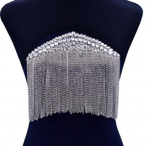 Bridal accessories, tassel medal, shoulder pad suit coat, light luxury, full diamond shoulder decoration, beads